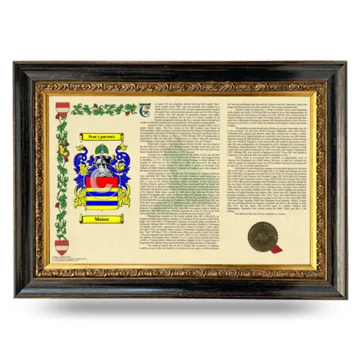 Manor Armorial Landscape Framed - Heirloom