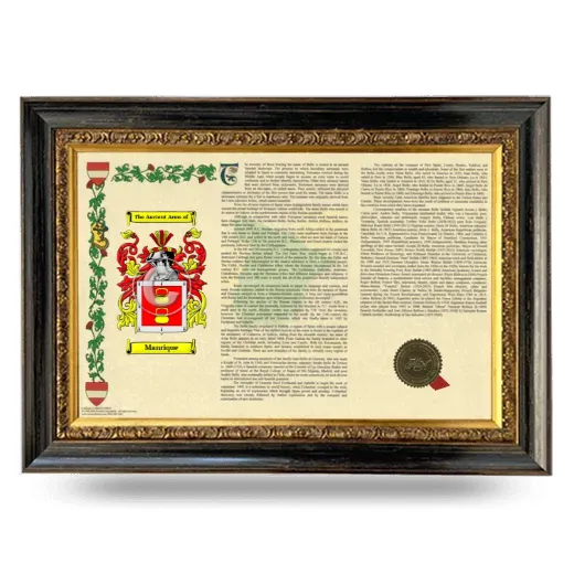 Manrique Armorial Landscape Framed - Heirloom