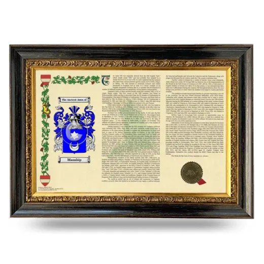Manship Armorial Landscape Framed - Heirloom
