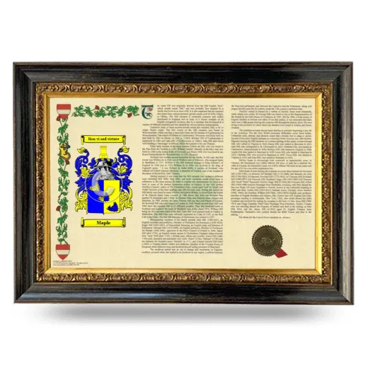 Maple Armorial Landscape Framed - Heirloom