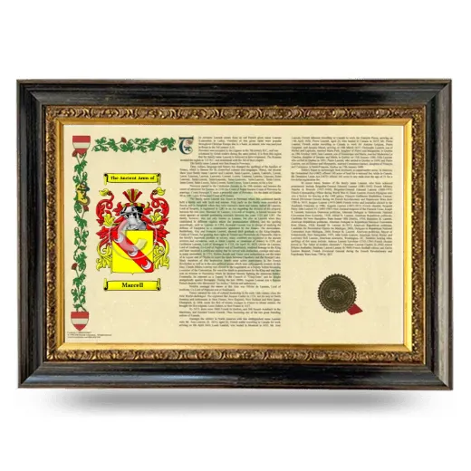 Marcell Armorial Landscape Framed - Heirloom