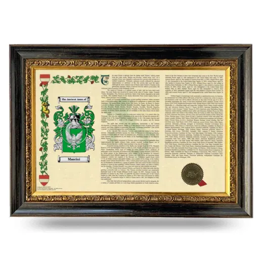 Marcini Armorial Landscape Framed - Heirloom