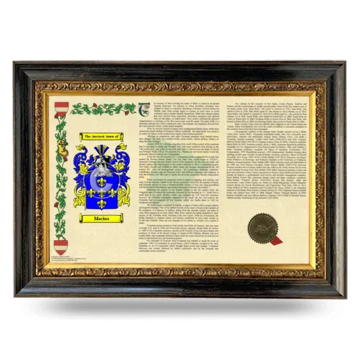 Marias Armorial Landscape Framed - Heirloom