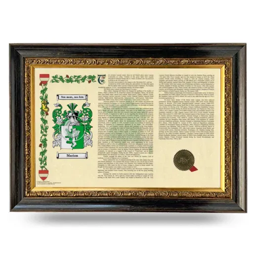 Marion Armorial Landscape Framed - Heirloom