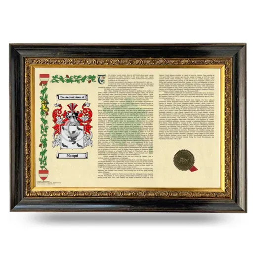 Marqui Armorial Landscape Framed - Heirloom