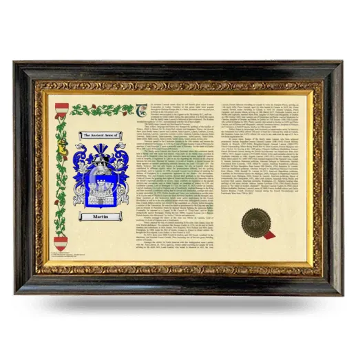 Martin Armorial Landscape Framed - Heirloom