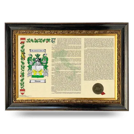 Massar Armorial Landscape Framed - Heirloom