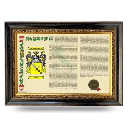 Masso Armorial Landscape Framed - Heirloom