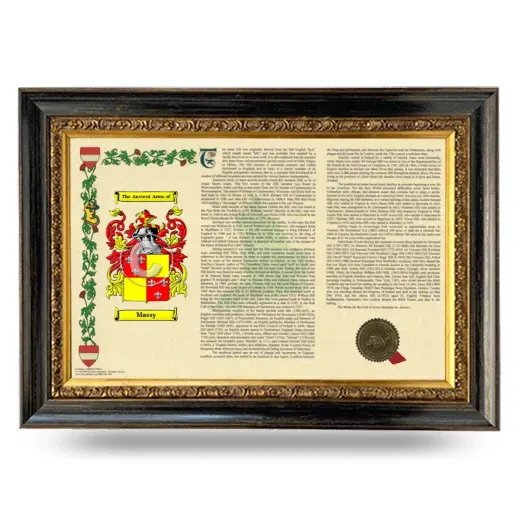 Massy Armorial Landscape Framed - Heirloom