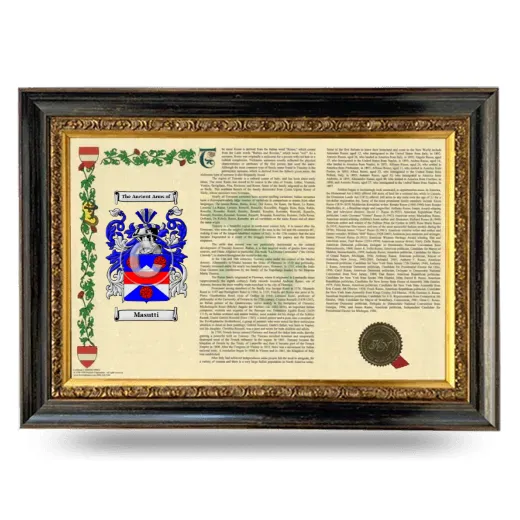 Masutti Armorial Landscape Framed - Heirloom