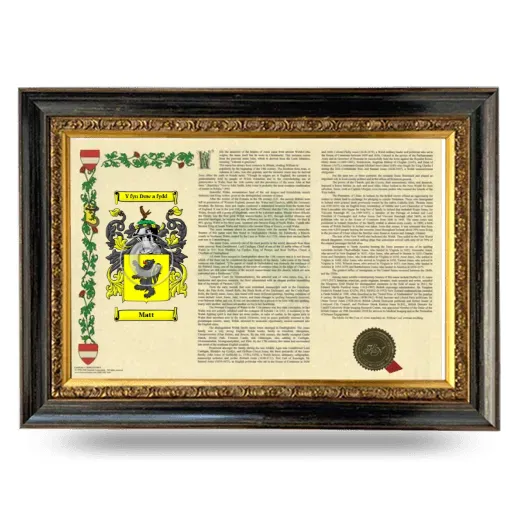Matt Armorial Landscape Framed - Heirloom