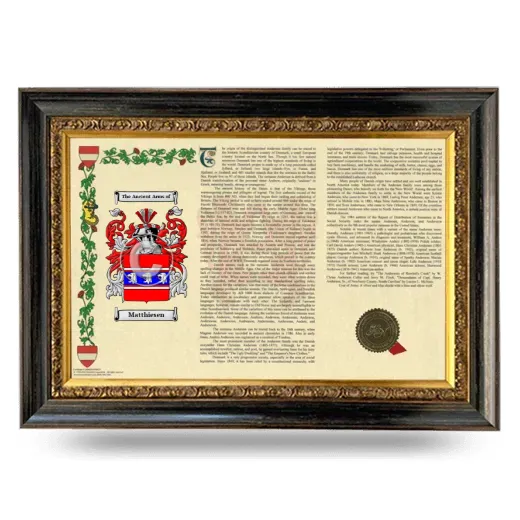 Matthiesen Armorial Landscape Framed - Heirloom