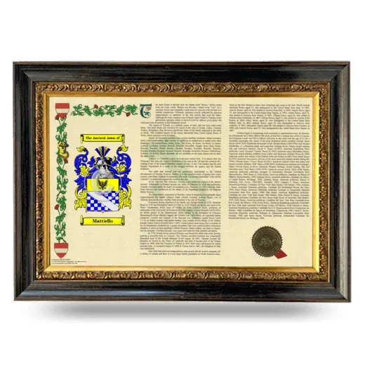 Mattiello Armorial Landscape Framed - Heirloom
