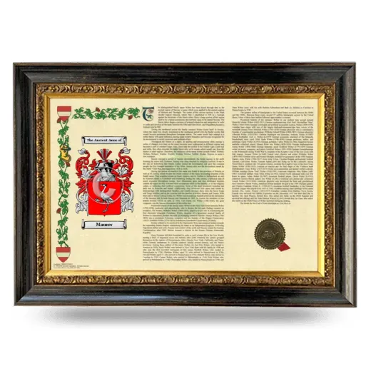 Maurer Armorial Landscape Framed - Heirloom