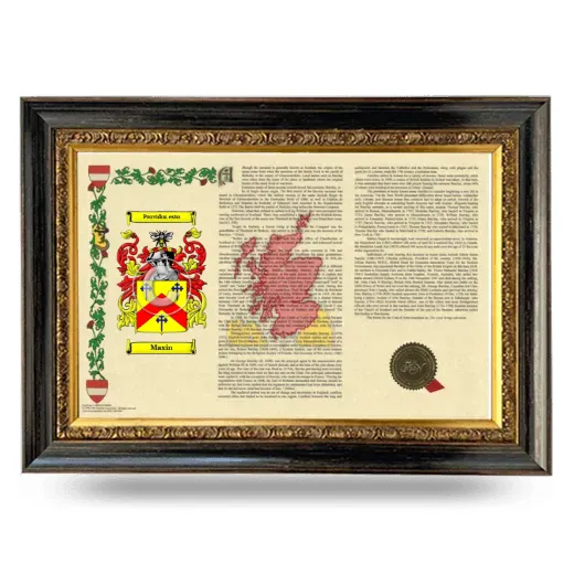 Maxin Armorial Landscape Framed - Heirloom