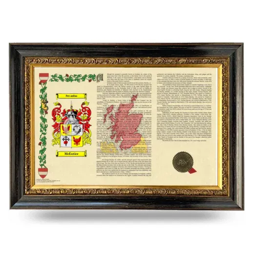 McEntire Armorial Landscape Framed - Heirloom