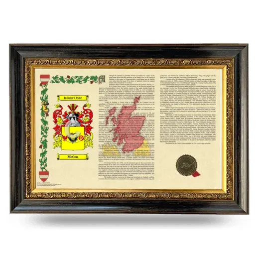 McGen Armorial Landscape Framed - Heirloom