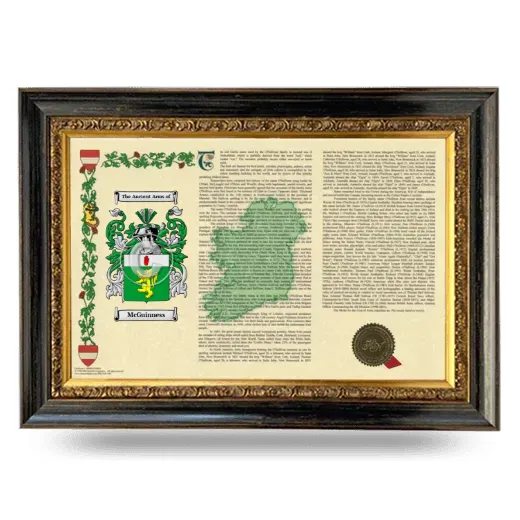 McGuinness Armorial Landscape Framed - Heirloom