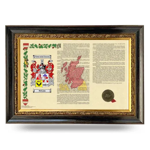 McLain Armorial Landscape Framed - Heirloom