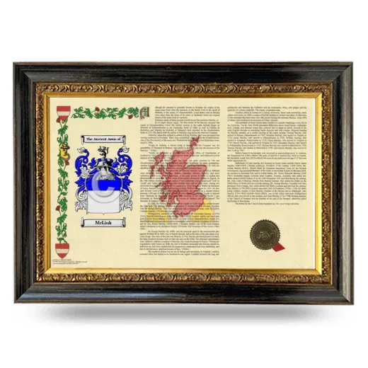 McLink Armorial Landscape Framed - Heirloom