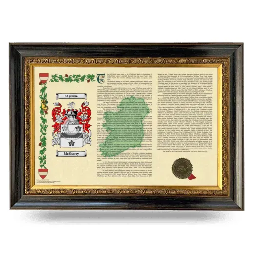McSharry Armorial Landscape Framed - Heirloom