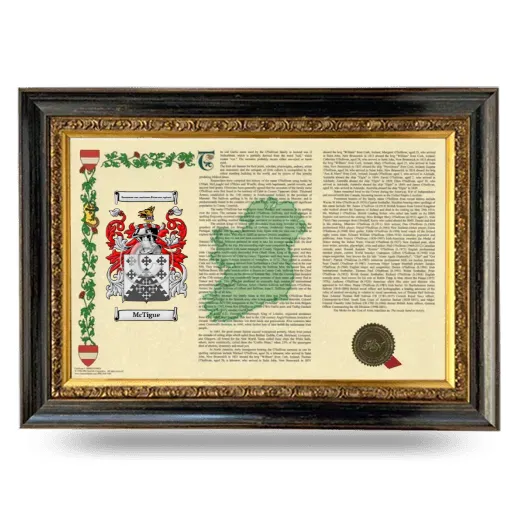 McTigue Armorial Landscape Framed - Heirloom