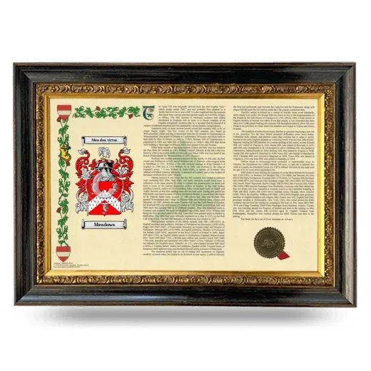 Meadows Armorial Landscape Framed - Heirloom
