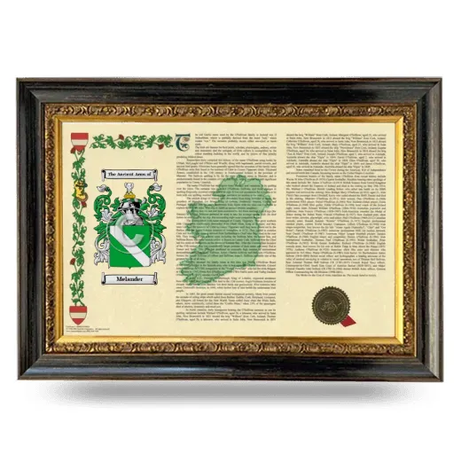 Melander Armorial Landscape Framed - Heirloom