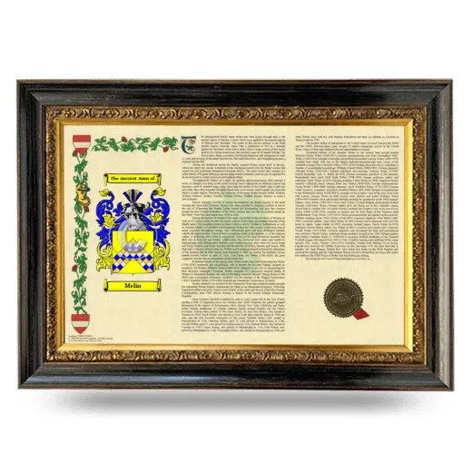 Melin Armorial Landscape Framed - Heirloom