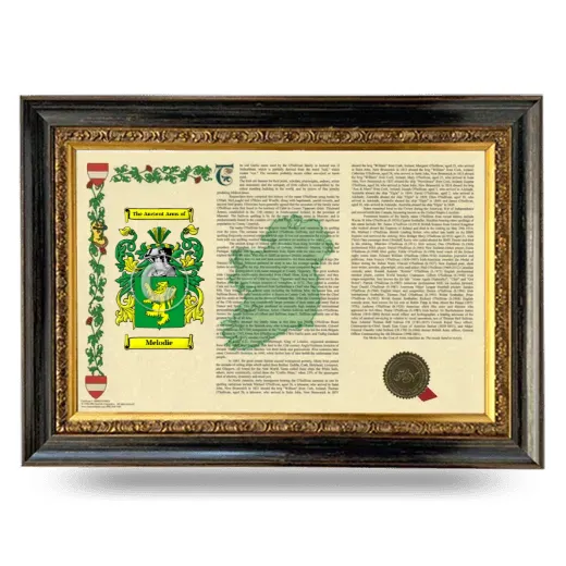 Melodie Armorial Landscape Framed - Heirloom