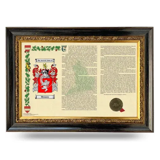 Memory Armorial Landscape Framed - Heirloom