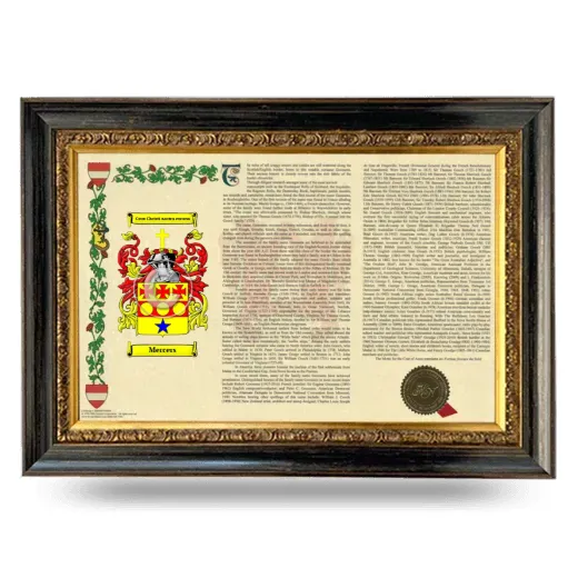 Mercers Armorial Landscape Framed - Heirloom