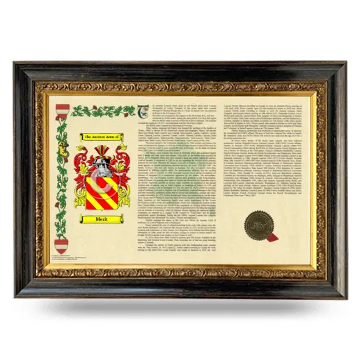 Merit Armorial Landscape Framed - Heirloom