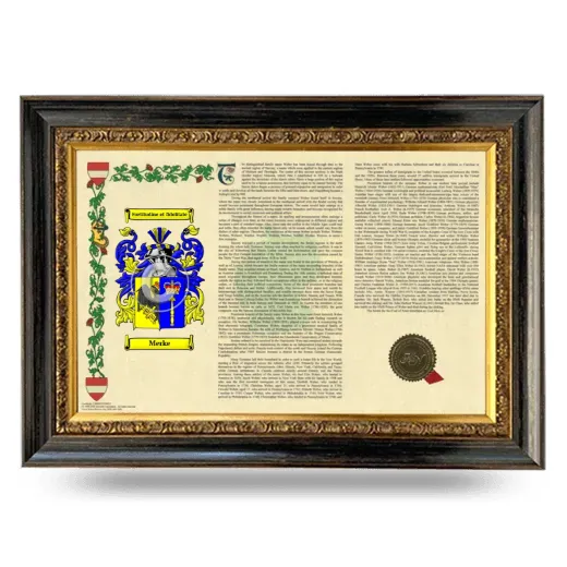 Merke Armorial Landscape Framed - Heirloom