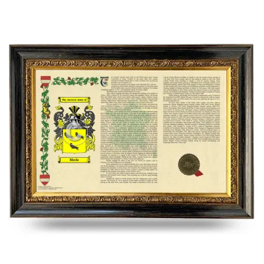 Merle Armorial Landscape Framed - Heirloom