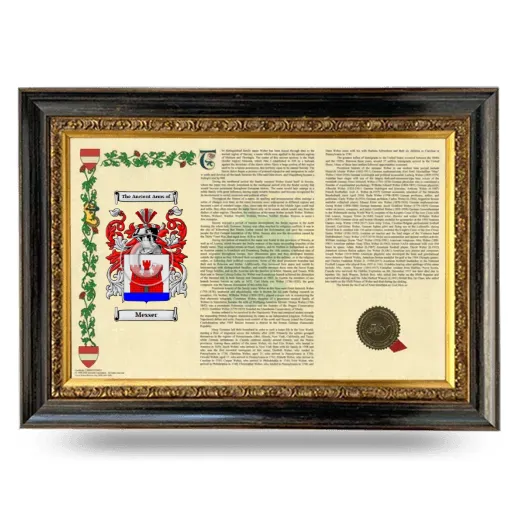 Messer Armorial Landscape Framed - Heirloom