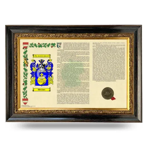Metzner Armorial Landscape Framed - Heirloom