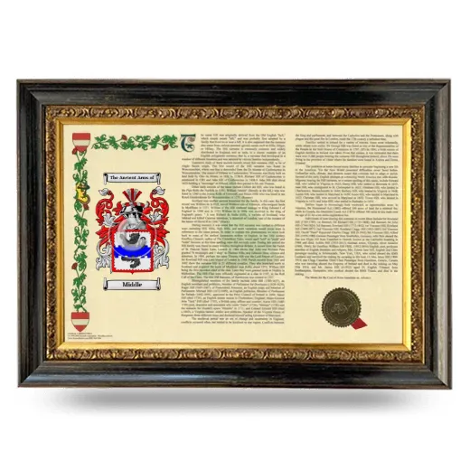 Middle Armorial Landscape Framed - Heirloom