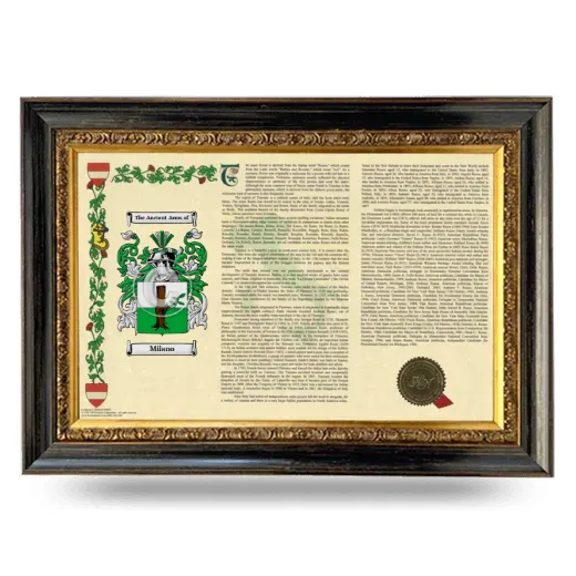 Milano Armorial Landscape Framed - Heirloom