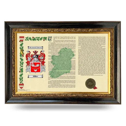 Milion Armorial Landscape Framed - Heirloom