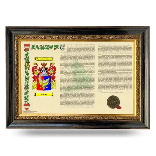 Milton Armorial Landscape Framed - Heirloom
