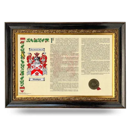 Minninger Armorial Landscape Framed - Heirloom