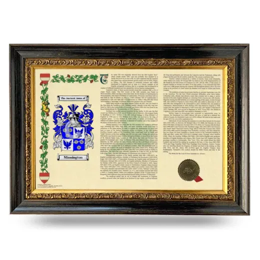 Minnington Armorial Landscape Framed - Heirloom