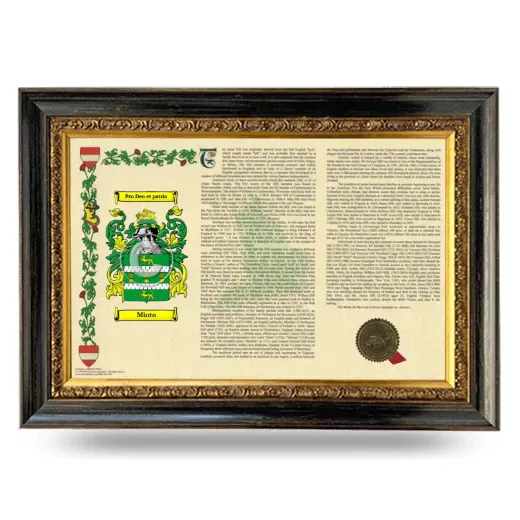 Minto Armorial Landscape Framed - Heirloom