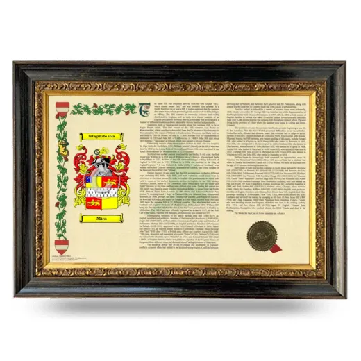 Mira Armorial Landscape Framed - Heirloom