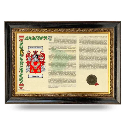Miranda Armorial Landscape Framed - Heirloom