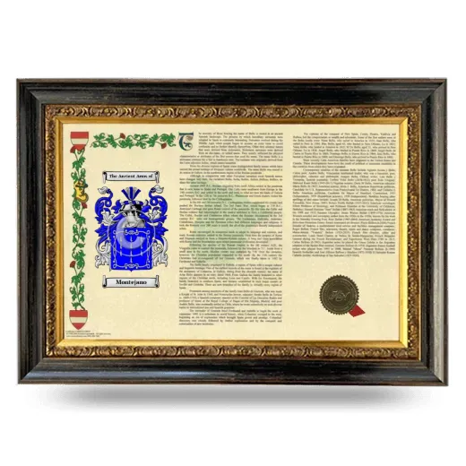 Montejano Armorial Landscape Framed - Heirloom