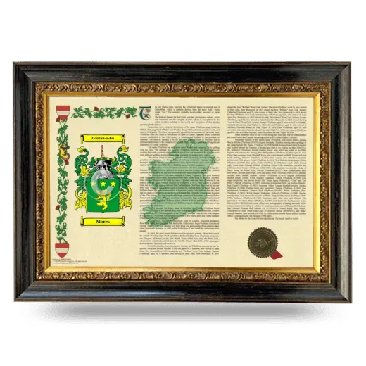 Mores Armorial Landscape Framed - Heirloom