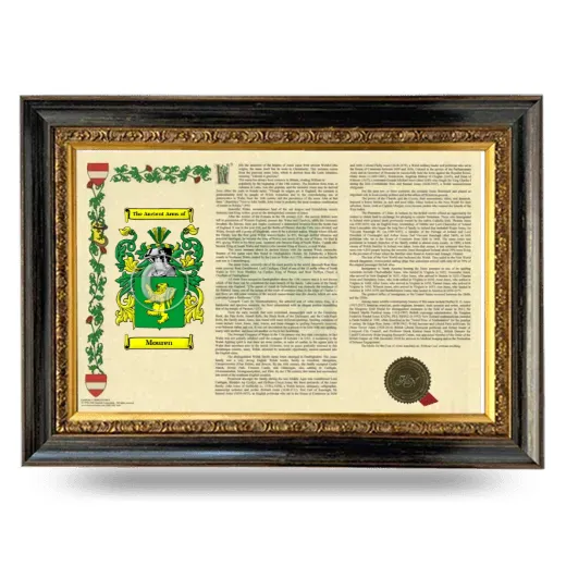 Mouren Armorial Landscape Framed - Heirloom