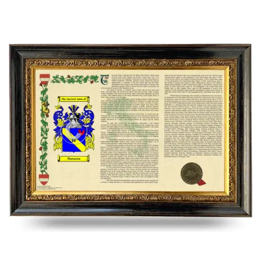 Navarro Armorial Landscape Framed - Heirloom
